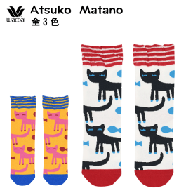 20％OFF ワコール セール アツコマタノ 小物 ＜まつ毛猫＞ソックス（左右1セット）HQY100（2点までメール便可能）