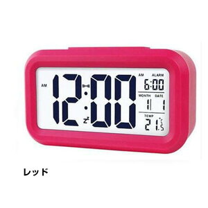 置き時計 デジタル ピクセルクロック デジタル時計 デジタル置き時計 おしゃれ 目覚まし時計 置時計 かわいい 子供 こども モダン シンプル 光る時計 日付表示 目に優しい 温度計付き大きな