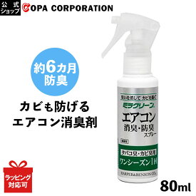【対象商品10％OFFクーポン配布中】【コパ公式】 ミラクリーン エアコン用 防カビ スプレー 80ml エアコン クーラー エアコン掃除 業務用 におい くさい 臭い 消臭 防臭 除菌 かび カビ 黒かび 黒カビ たばこ タバコ タバコ臭 たばこ臭 国産 お手入れ 掃除 大掃除