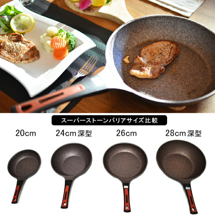 楽天市場 コパ公式 スーパーストーンバリアフライパン 26cm フライパン Ih 深型 Ih対応 26 焦げない くっつかない 日本製 蓋 ガス ガス火 Ih おしゃれ オシャレ 目玉焼き レジェンド松下 コーティング ギフト プレゼント 母の日 父の日 新生活 引っ越し 引越し祝い