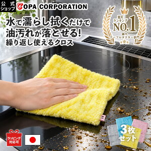 【対象商品10％OFFクーポン配布中】【コパ公式】 パルスイクロス 3枚セット クロス ふきん キッチン 油汚れ コンロ