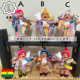 《選べるエケコ/Lサイズ》選べるから愛着たっぷり！/画像のエケコ人形を即納/紙幣ミニチュアプレゼント中！■祈祷済み■TVで紹介されたボリビア製■婚活/結婚/恋愛/金運/縁起物/幸運/開運/祈願/グッズ/福の神/スピリチュアル/パワースポット/願掛け■身長20cm