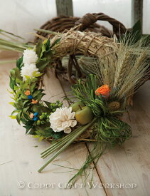 麦のナチュラルカントリーリースキット【マニュアル付】ドライフラワー