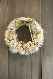 クリスマス リース 手作りキット クリスマスリース [ホワイトゴールドのクリスマスリース] ドライフラワー
