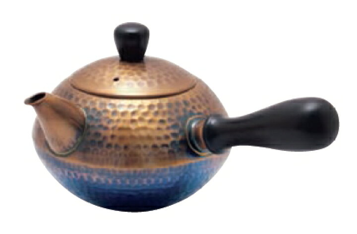 楽天市場】王輝 急須 茶釜型（横手）銅 送料無料 COPPER100 新光金属 