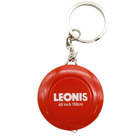 LEONIS 多機能インチセンチメジャー (キーリング付き) 15cm/60inch レッド［91043］