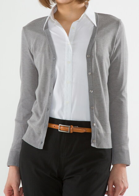 楽天市場 のこりわずか レディース カットソー 長袖 カーディガン ヘザーグレー ブラウス 白シャツ 長袖 ブラウス レディース 無地 オフィス 長袖 シャツ リクルート 制服 ブラウス レディースシャツ通販コルレオニス