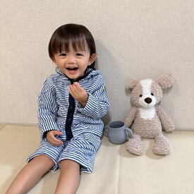キッズ　部屋着　ルームウェア　パジャマ　肌に優しい　かわいい　ママとお揃い　今治産タオル　ボーダー柄　ベビー　パーカー　プレゼント　出産祝い　ギフト　カラー2色　【送料無料】【ネコポス不可】