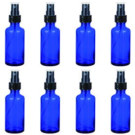 HAMILO スプレーボトル 遮光瓶 詰め替えスプレー ガラス エッセンシャルオイル 50ml (8個セット)