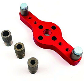 HAMILO ドリルガイド ウッドワーカーパンチ 穴開けガイド 木工用ツール 工具 (レッド)