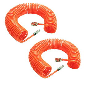 HAMILO エアホース スプリングチューブ 耐高圧 コンプレッサー 6m 2点セット (内径5mm×外径8mm)