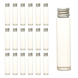 HAMILO 蓋付 ガラス小瓶 ガラス製保存容器 ミニガラスボトル瓶 小分け 20本セット (25ml)