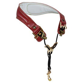 adorenceの高級サックスバンド（ハンドメイド、通気性強いパッドとメタルフック）ー人体工学頚椎にふさわしい首ひもパッド-レッド