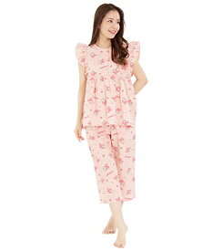 SAZAC(サザック) チェックマイメロディフリルパジャマ レディース 半袖 長ズボン 上下セット ルームウェア mymelody サンリオ Sanrio M/L