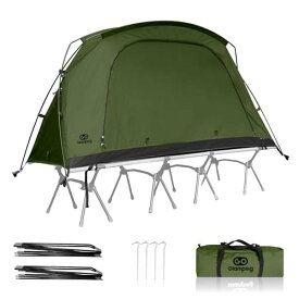 GOGlamping テント コットテント【SKY EYE CT】/【SKY EYE CT PLUS】 冬ソロ用 カンガルー式 自立式 コットテント TC素材 コット用テント インナーテント 1人用 ツーリングドーム TCテント 3 WAYタイプ 軽量 アルミポール 前後出入り口 メッシュ天窓 【サイド窓】焚き火可
