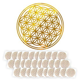 nullie フラワーオブライフ 金属製 幾何学模様 電磁波カット 瞑想 約3cm 130枚セット