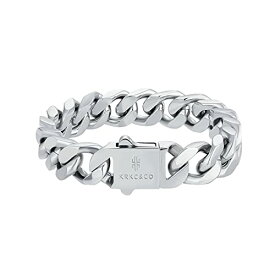 KRKC&amp;CO 喜平ブレスレット メンズブレス 12/14mm サージカルステンレス 6面/4面カット キューバンチェーン k18金メッキ キヘイ