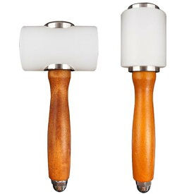 EdisonBrain レザークラフト 吸音 ハンマー モウル 2種セット ナイロン 打ち具 革工具 ラウンドモール 刻印 革彫刻 革細工 レザーア