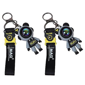 [Felimoa] キーホルダー ベア クマ スペース 宇宙服 ポップ系 カジュアル 2点セット