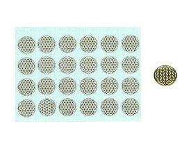 RELIGHT フラワーオブライフ flower of life ステッカー シール 25 sp-19 (金色、1シート24枚）金属シール 20 1枚付き 2点セット