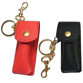 HAMILO 口紅ケース リップケース キーホルダー 化粧ポーチ リップクリーム 2色セット