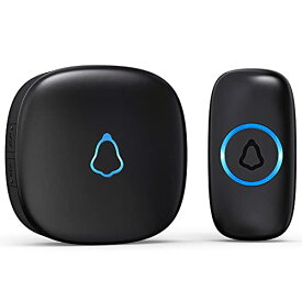 SECRUI ワイヤレスチャイム 玄関チャイム 送信機 電池式 屋外 防水 工事不要 室内 受信機 コンセント 音と光で呼び出し 7色提示led 5