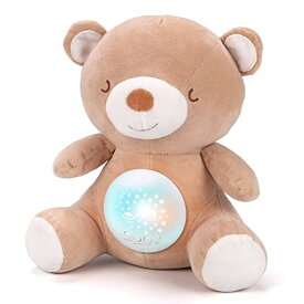 KaeKid 寝かしつけおもちゃ 赤ちゃん おもちゃ ホワイトノイズ オルゴール プラネタリウム 家庭用 睡眠誘導マシン くま ぬいぐるみ