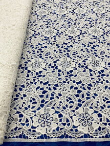 088-64002 コットン ケミカル レース生地 布 布地 レース 花柄 ブライダル ウェディング コスプレ衣装 ステージ衣装 装飾 モチーフ 衣装生地 コスチューム ドレス カット 高級