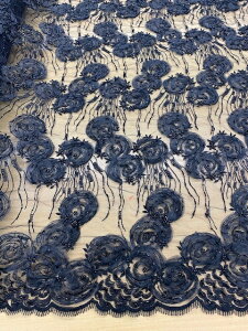 700054(全2色) 舶来 チュール ビーズ レース生地 布 布地 レース ブライダル ウェディング コーラス コスプレ衣装 ステージ衣装 装飾 モチーフ 衣装生地 コスチューム ドレス 花柄 チュール