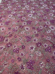 G86 オーガン グリッター 花柄オーガンジー 生地 布 布地 衣装 スケート ワンピース 衣装生地 ハリ感 装飾 コスプレ コスチューム 総柄