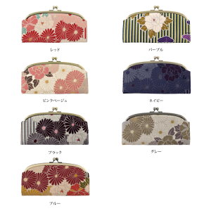 【ポイント10倍】がま口長財布レトロフラワー【楽ギフ_包装】