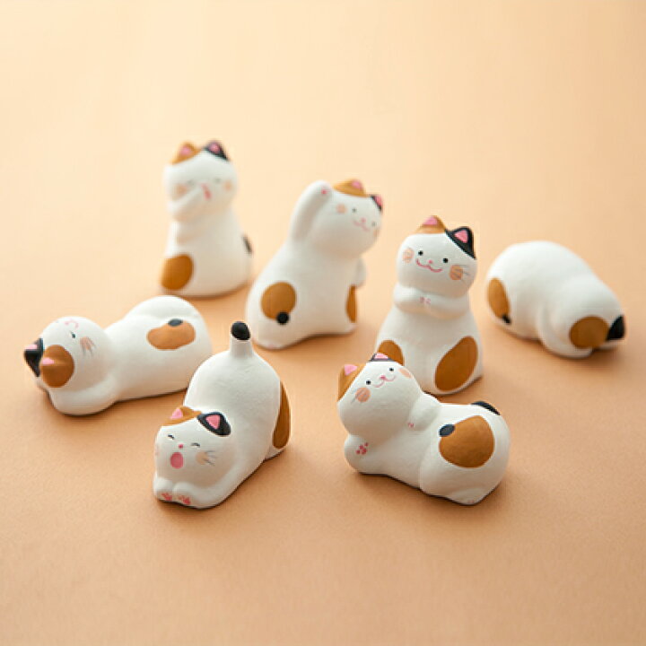 楽天市場 4 15迄pt10倍 在庫わずか 猫日和 三毛猫 置物 猫 ねこ ネコ インテリア 癒し 猫グッズ 置物 リュウコドウ 龍虎堂 京都 和雑貨 和小物 季節 ランキング かわいい のレン