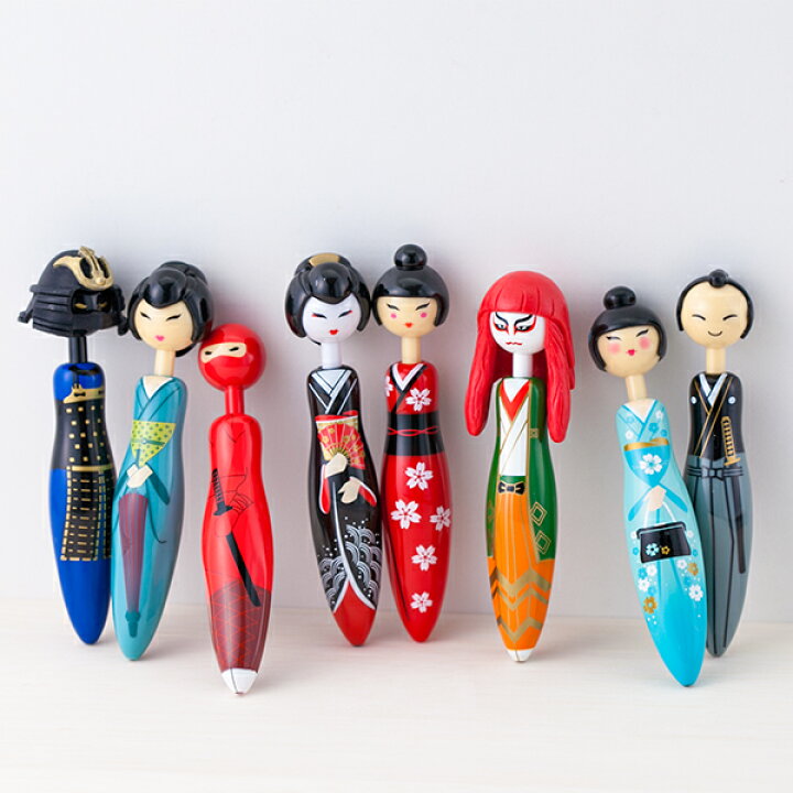 楽天市場 マラソンp倍 クーポン有 ジャペン のレンオリジナル クリッカーペン ボールペン フィギュア キャラクター 贈り物 ギフト 日本土産 海外 お土産 ジャパン Japan Japen かわいい 舞妓 町娘 侍 力士 女将 忍者 豊かな暮らしの道具店 のレン