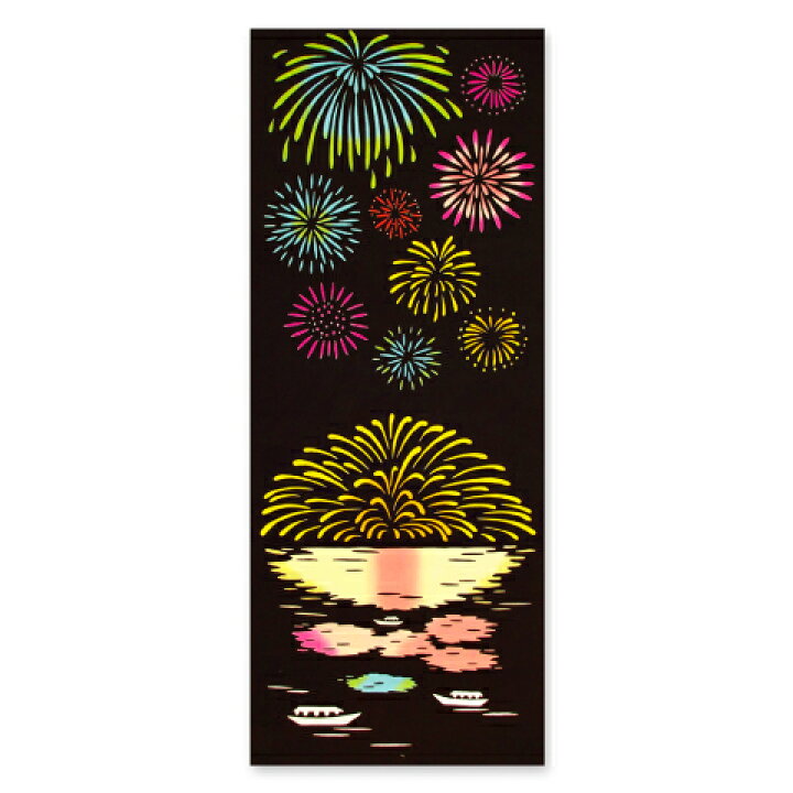 楽天市場 Kenema 気音間 注染 手ぬぐい 水中花火 打ち上げ花火 夏祭り 祭 花火 7月 8月 てぬぐい 手拭い タペストリー おしゃれ けねま ケネマ 特岡 無蛍光 春 夏 秋 冬 黒 カラフル 風景 綿 綿100 日本製 インテリア メール便可