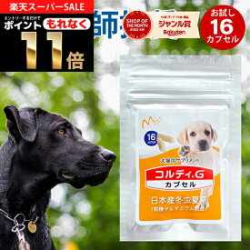 ＼20%OFF & ポイント11倍！エントリー必須！／ サプリメント 老犬 シニア いぬ イヌ お試し用 免疫力 免疫 を守る 健康 維持 健康食品 元気 高める アップ 冬虫夏草 コルディ パウダー カプセル ペット用 ペット ＜コルディカプセル＞