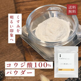 コウジ酸 100% パウダー 粉末 1g 美白 黒点 材料 化粧品原料 手作り化粧水 スキンケア 【CoCo Materials公式】　年始セール