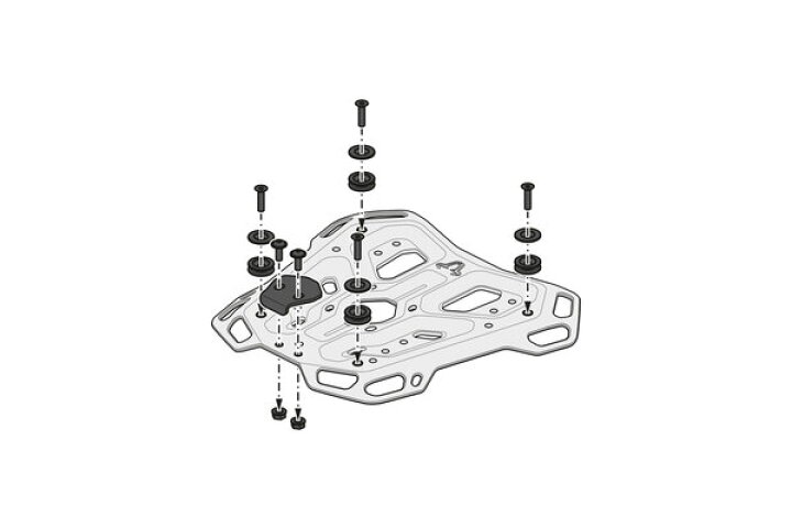 楽天市場】SW-MOTECH トップケースシステム TRAX ADV (38 L) シルバー 
