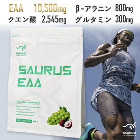 SAURUS EAA (サウルス EAA )マスカット・ライチ風味 EAA10,500mg+11種類のビタミン+クエン酸+β-アラニン+L-グルタミン配合。600g 約 40 食分 国産
