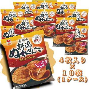 【1ケース】 岩塚製菓 新潟ぬれせんべい 4枚入×10袋