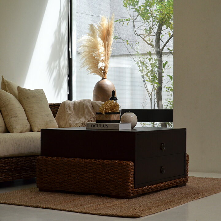 楽天市場】送料無料 ウォーターヒヤシンス・センターテーブル【ベータ  