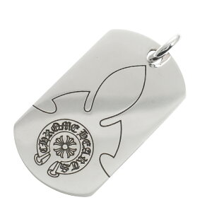 クロムハーツ(chrome hearts) ラージフレアニー ドッグタグ LG FLEAKNEE DOG TAG 【シルバーネックレストップ ペンダント】