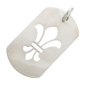 クロムハーツ(chrome hearts) ラージフレア ドッグタグ LG FLUER DOG TAG 【シルバーネックレストップ ペンダント】