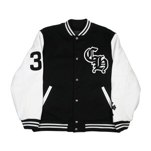 �N�����n�[�c(chrome hearts) ���@�[�V�e�B VARSITY 33 �N���X�p�b�`�t���y���U�[�ؑփX�^�W���� �W���P�b�g�z�y�u���b�N�z SIZE:XXL �A�N�Z�T���[ �V���o�[925 �����Y ���f�B�[�X �l�C ���K�i