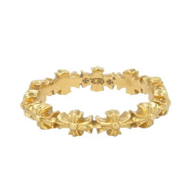 クロムハーツ(chrome hearts) 22K タイニーEバンド GLD TINY E BAND【ゴールドリング】9号 アクセサリー シルバー925 メンズ レディース 人気 正規品