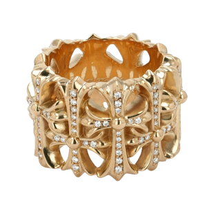 �N�����n�[�c(chrome hearts) 22K �Z���^���[ GLD PAVE DIA CEMETERY�y�S�[���h�����O �p���F�_�C�������h�z30�� �A�N�Z�T���[ �V���o�[925 �����Y ���f�B�[�X �l�C ���K�i