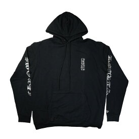 クロムハーツ(chrome hearts) 1988オンライン限定袖ロゴプリント【パーカー】【ブラック×シルバー】SIZE:XL アクセサリー シルバー925 メンズ レディース 人気 正規品