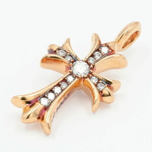 �N�����n�[�c(chrome hearts) 22K �^�C�j�[�t�@�b�g�N���X PAVE DIA CRS F TINY �y�S�[���h�l�b�N���X�g�b�v �`���[�� �p���F �_�C�������h�z �A�N�Z�T���[ �V���o�[925 �����Y ���f�B�[�X �l�C ���K�i