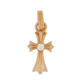 クロムハーツ(chrome hearts) 22K ベイビーファット 2P DIA CRS BBYFAT 【ゴールドネックレストップ チャーム ダイヤモンド】 中古