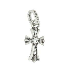 クロムハーツ(chrome hearts) ベイビーファット PAVE DIA CRS BBYFAT 【シルバーネックレストップ チャーム パヴェ ダイヤモンド】シルバー925 メンズ レディース 人気 正規品 中古