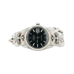 �N�����n�[�c(chrome hearts) �����b�N�X ROLEX �f�C�g�W���X�g ref:1610 CH�N���X�N���V�b�N�`�F�[�� PAVE DIA�y�E�H�b�`�u���X���b�g �p���F�_�C�������h�z �A�N�Z�T���[ �V���o�[925 �����Y ���f�B�[